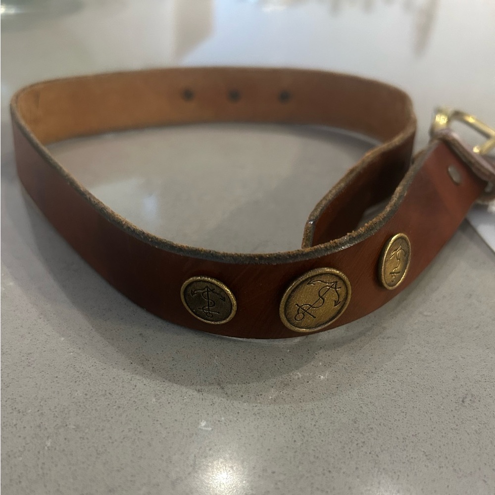 Vintage Brown Leather Belt